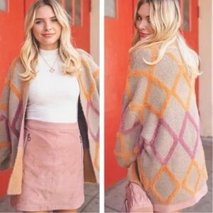 KORI America Textured Open Front Cardigan